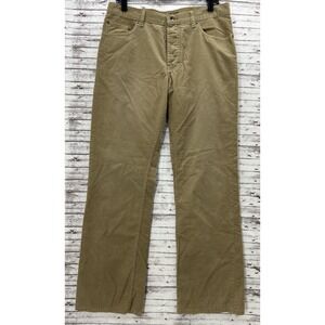 Vintage Banana Republic Pants Mens 32x32 Khaki Brown Corduroy Button Fly Relaxed